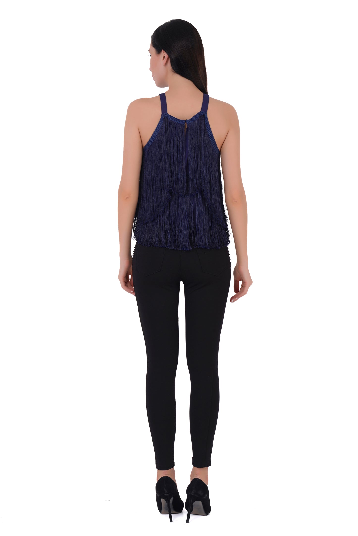 Halter Neck Fringe Top