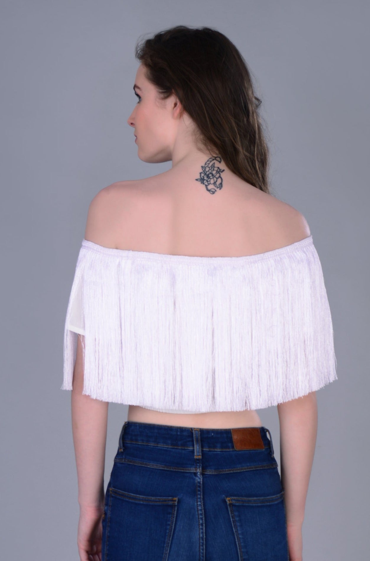 Off shoulder Fringe top