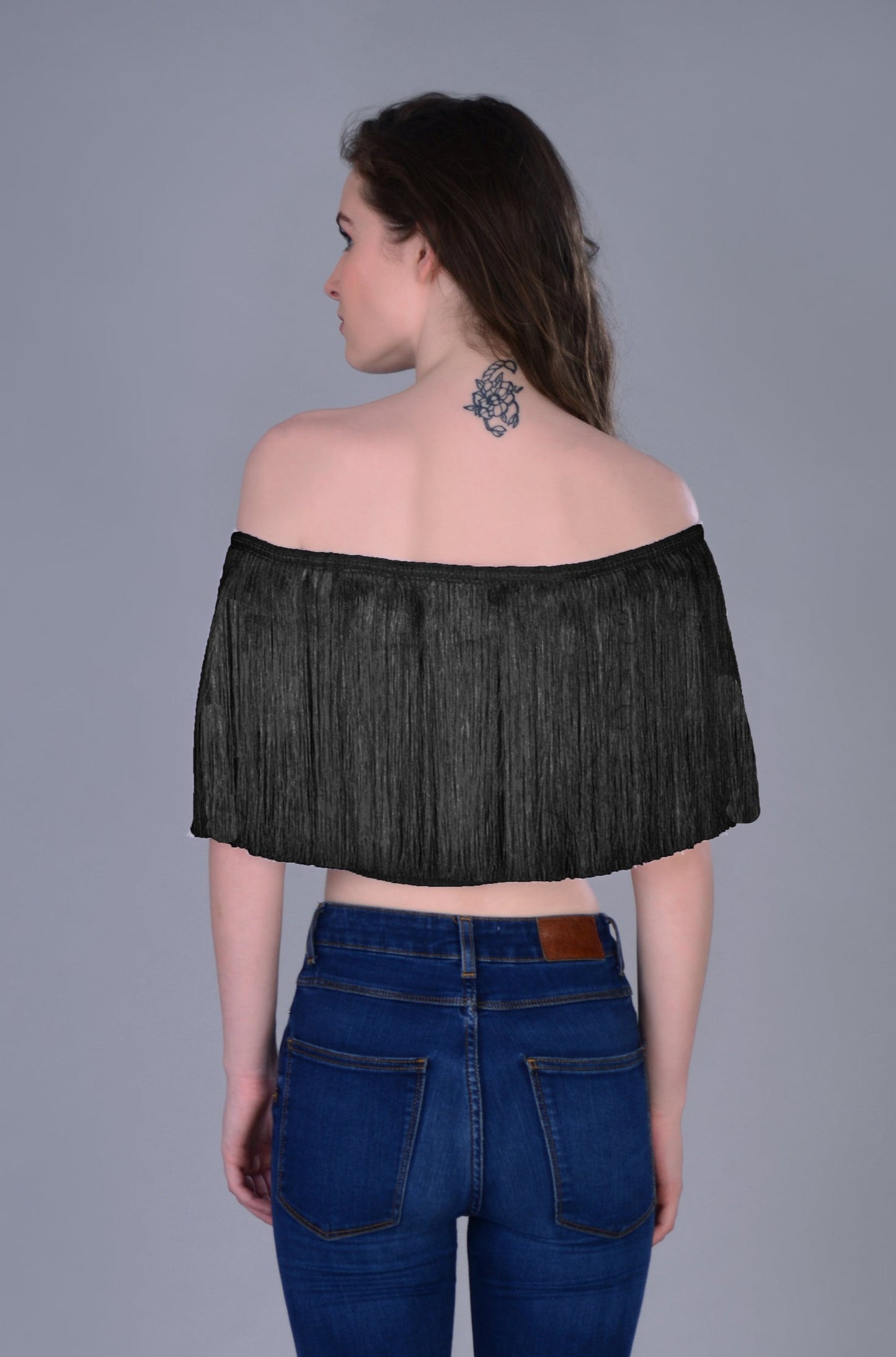 Off shoulder Fringe top