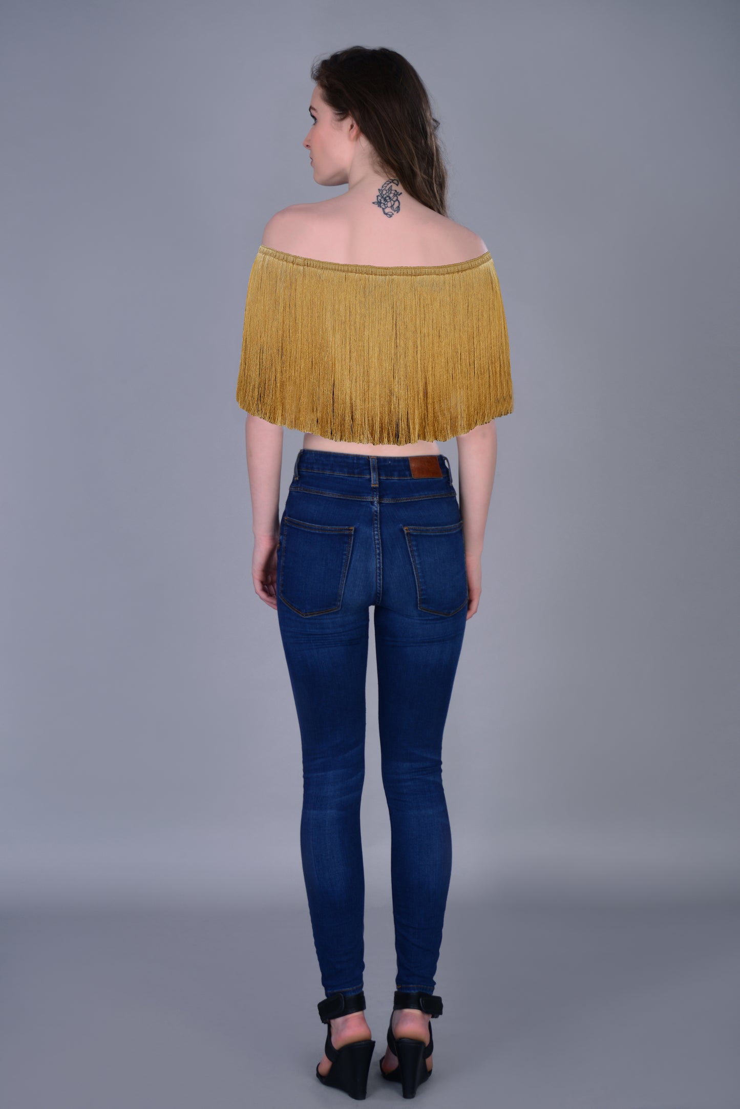 Off shoulder Fringe top