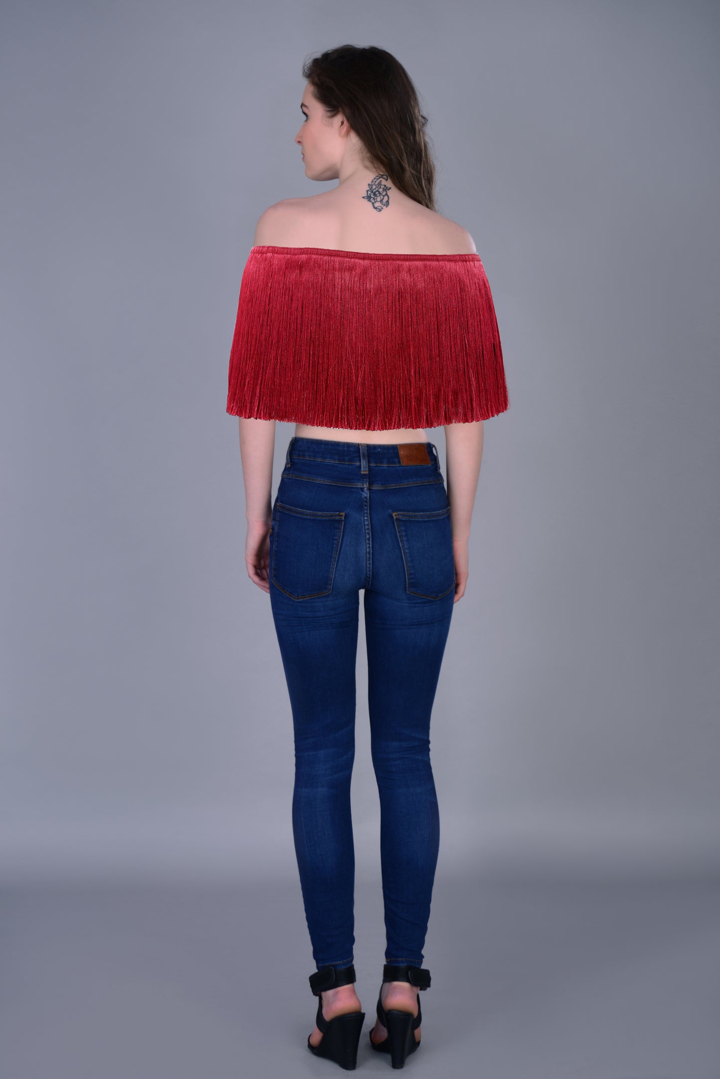 Off shoulder Fringe top