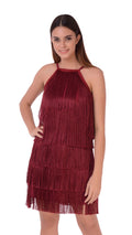 Halter Neck fringe dress