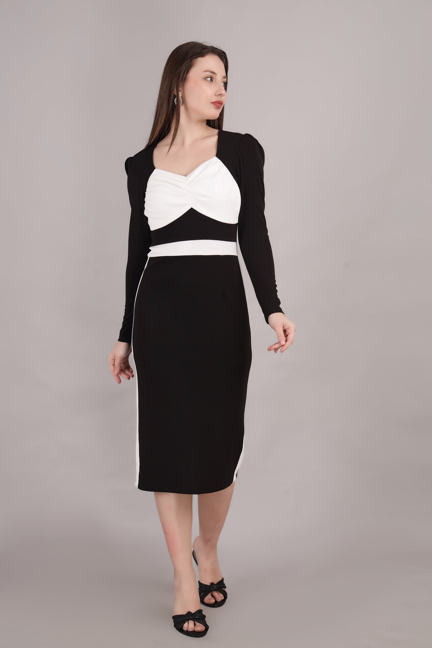 Black & White Bodycon Dress