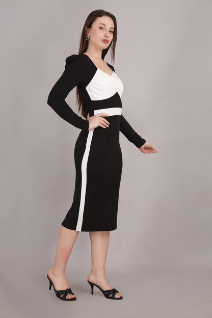 Black & White Bodycon Dress