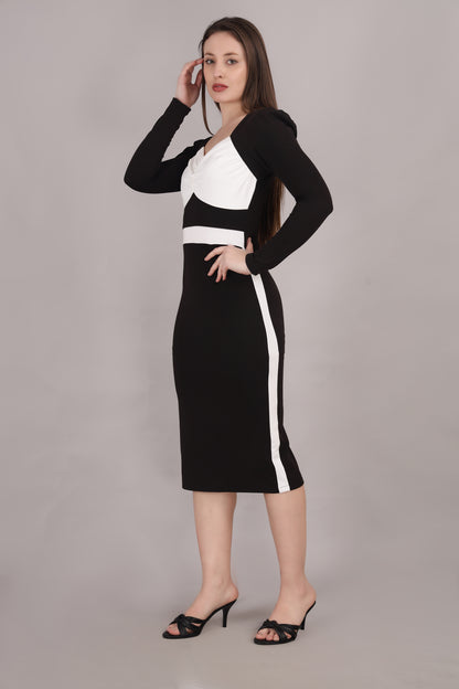 Black & White Bodycon Dress