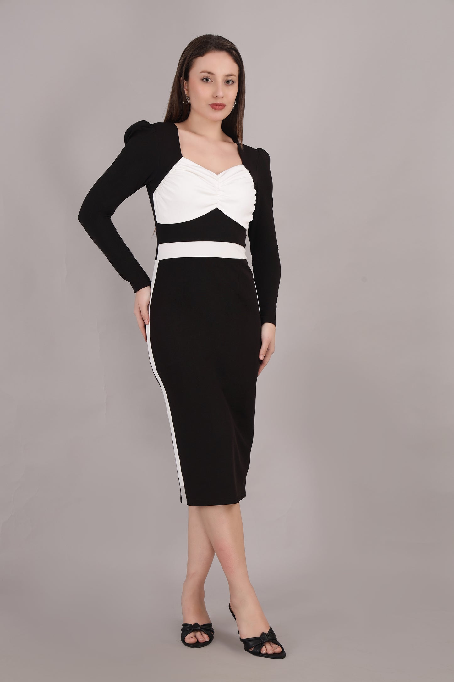 Black & White Bodycon Dress