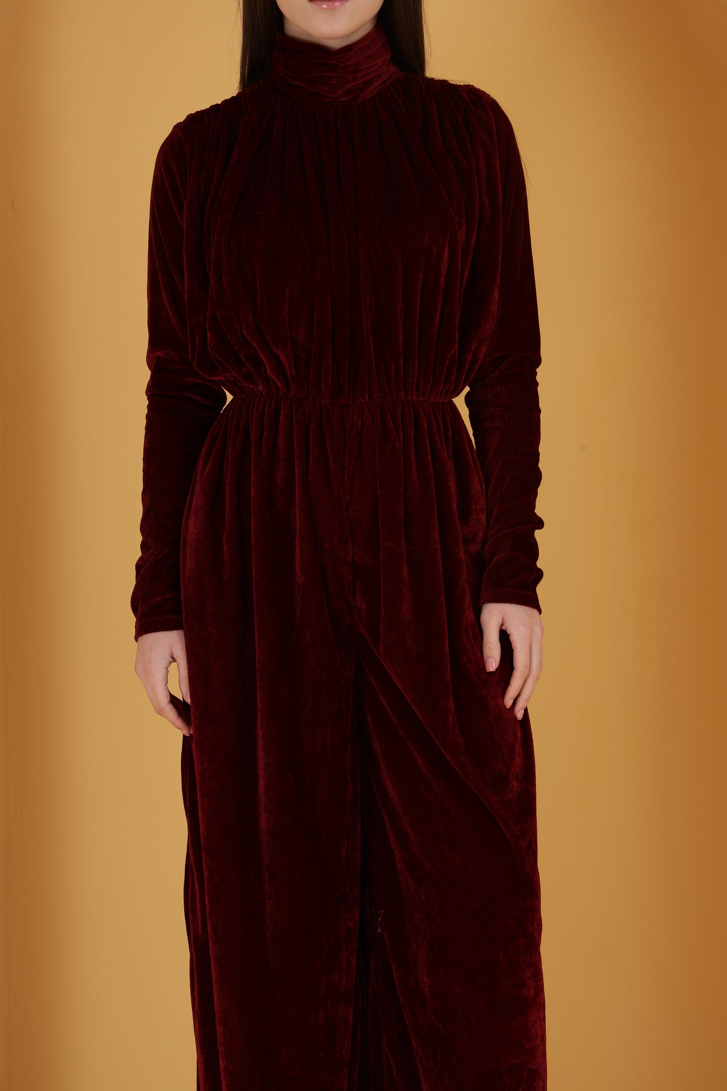 Velvet Royale Maroon Jumpsuit