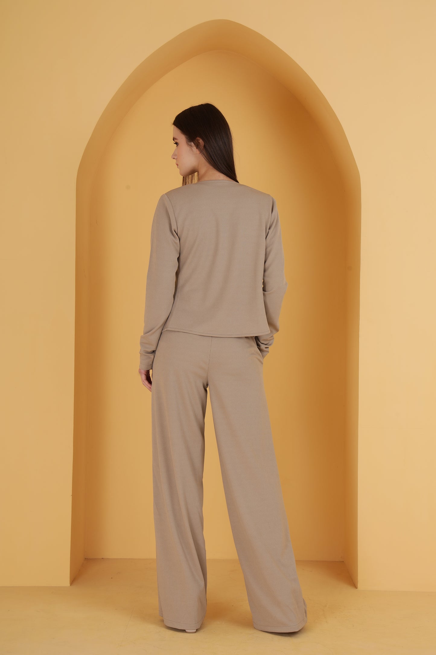 Rib 3 Piece button co-ord set