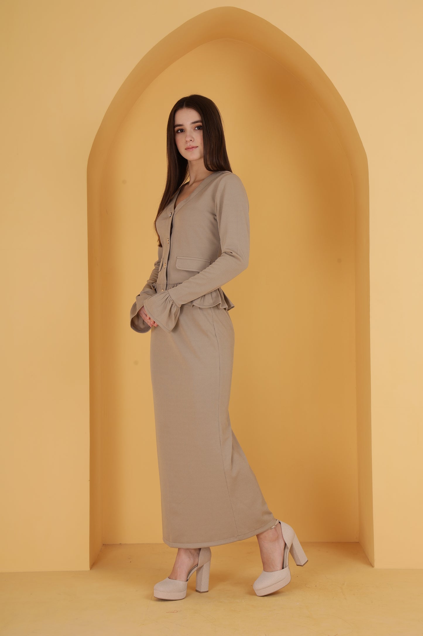 Rib Top & skirt co-ord