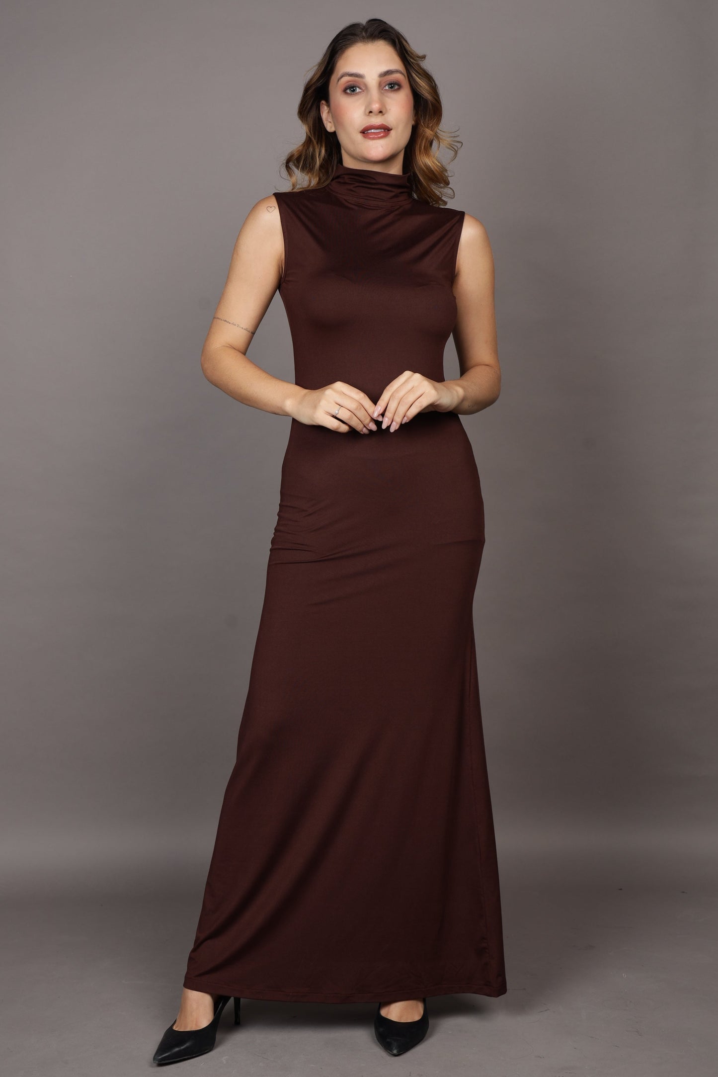 Coffee Casual Dress
