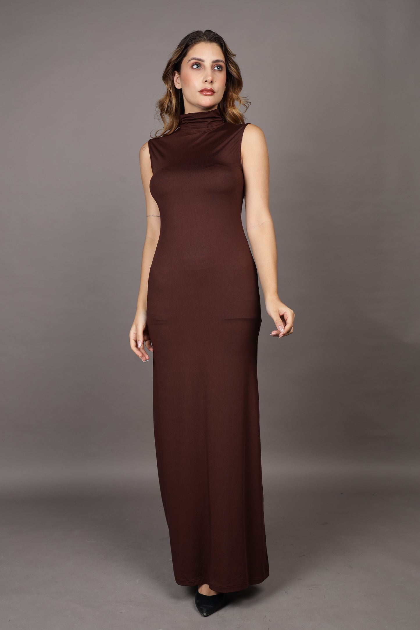 Coffee Casual Dress