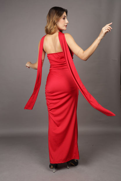 Scarlet Statement dress with stole