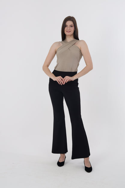 Beige Criss-Cross Top