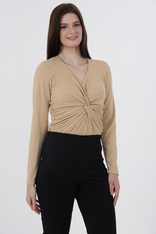 Beige Layer Top