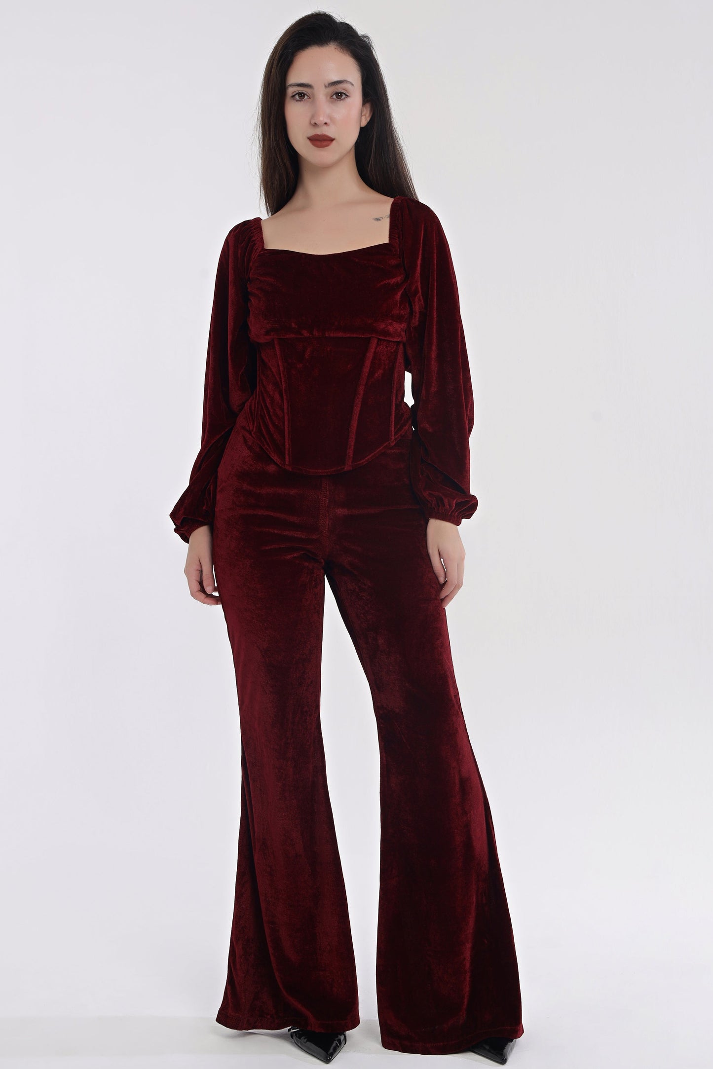 Velvet corset style Co-ord