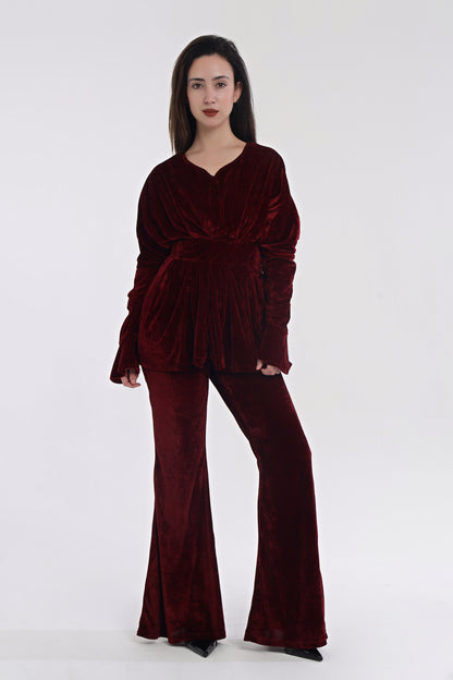 Velvet Multi Frill top