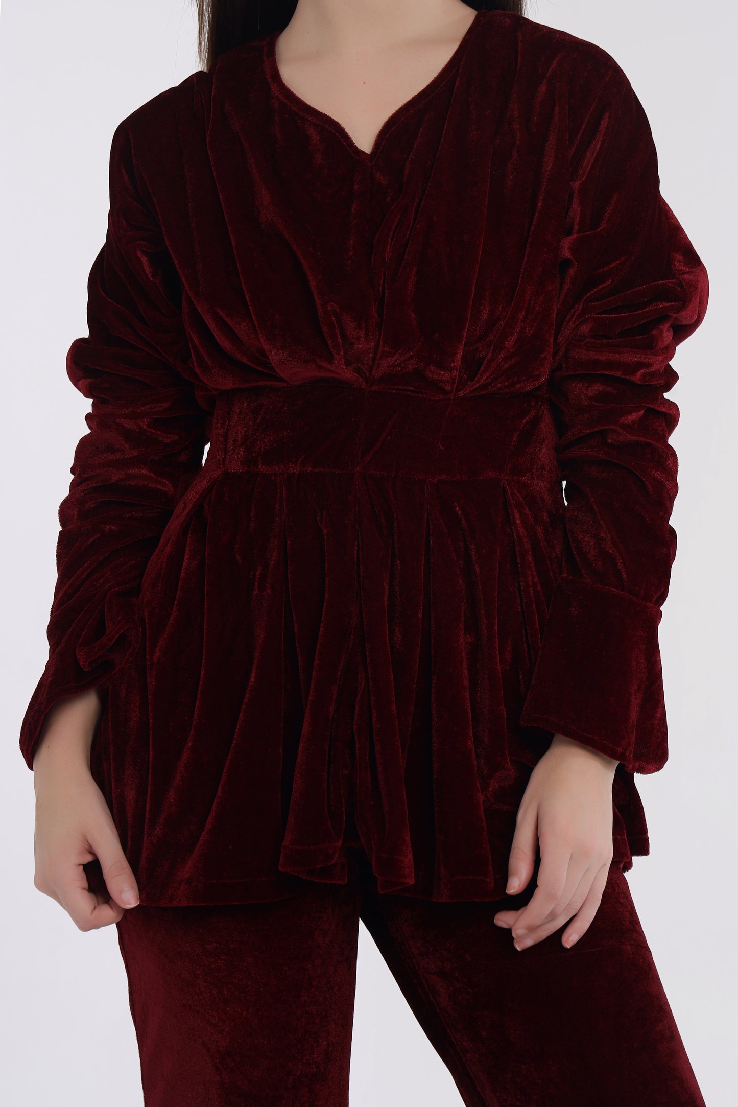 Velvet Multi frill top with pants