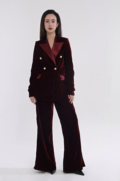 Velvet boss lady Suit set