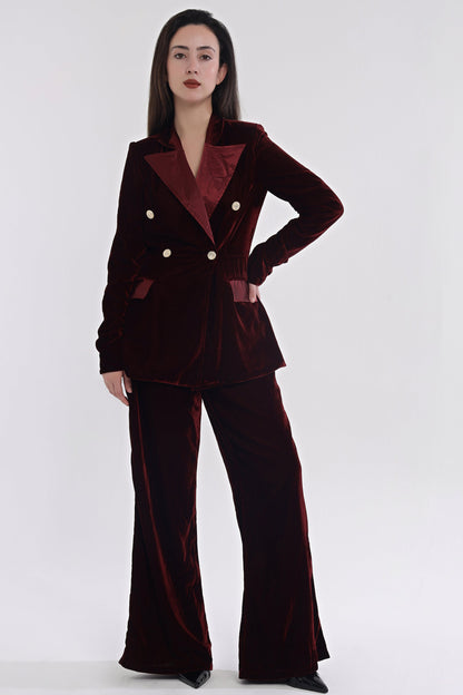 Velvet boss lady Suit set