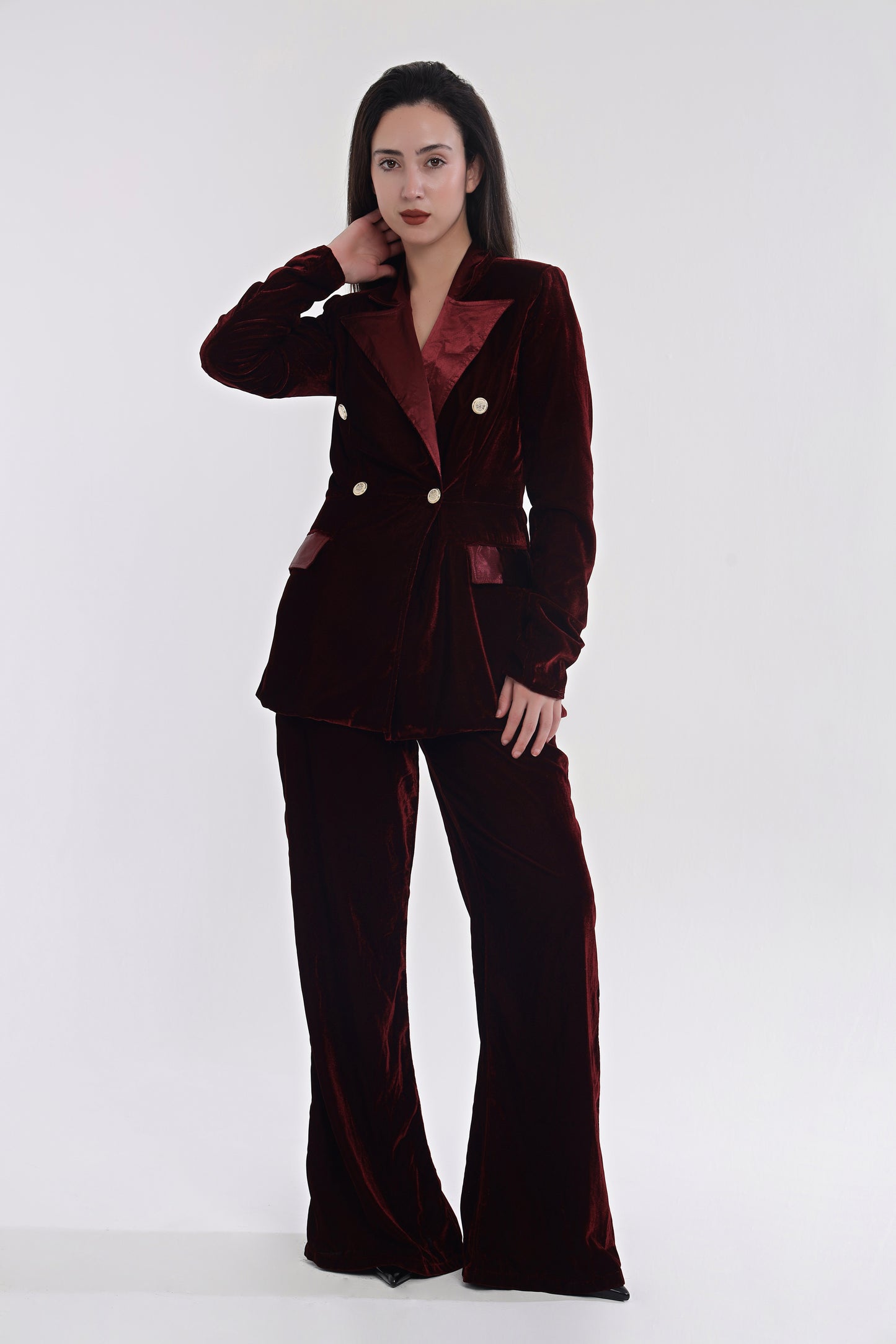 Velvet boss lady Suit set