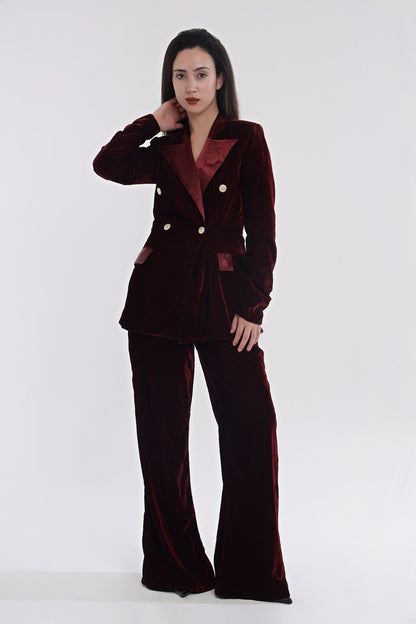Velvet boss lady Suit set