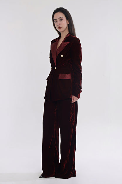 Velvet boss lady Suit set