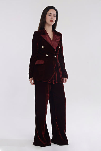 Velvet boss lady Suit set