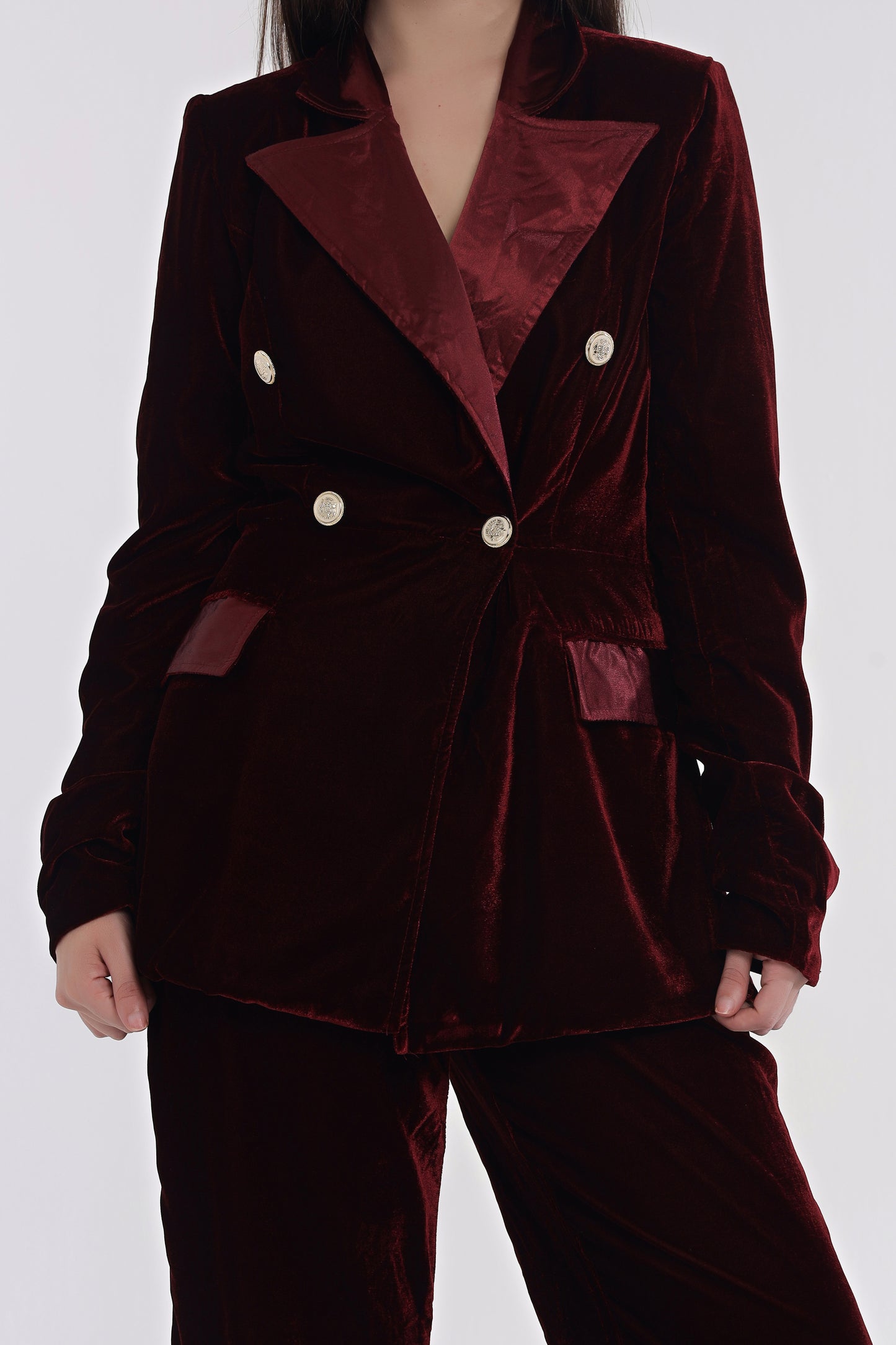 Velvet boss lady Suit set