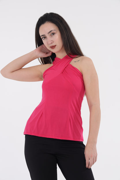 Beige Criss-Cross Top