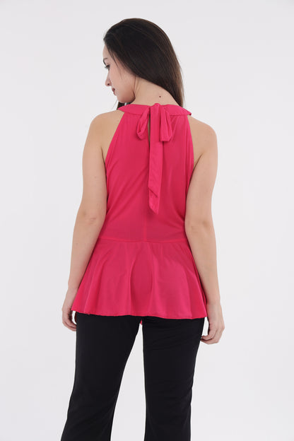 Pink frill top