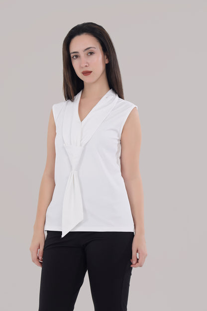 White long tie top