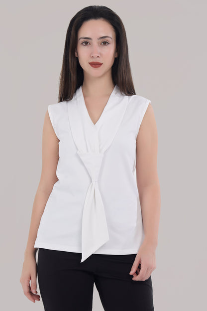 White long tie top