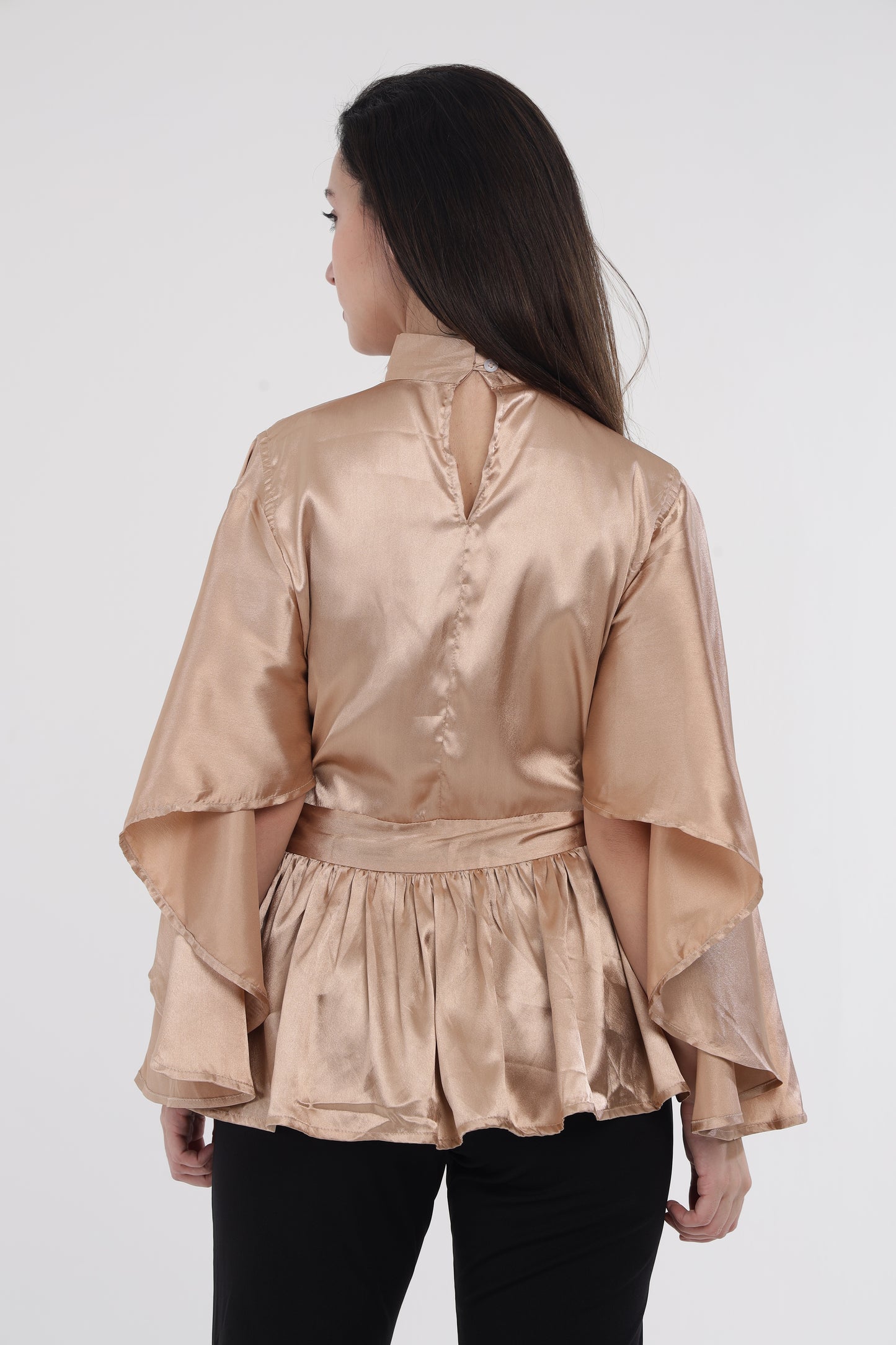 Champagne pleated top