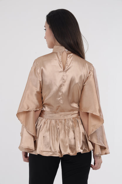 Champagne pleated top