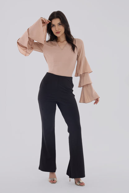Beige Summercool Layer Sleeve Top