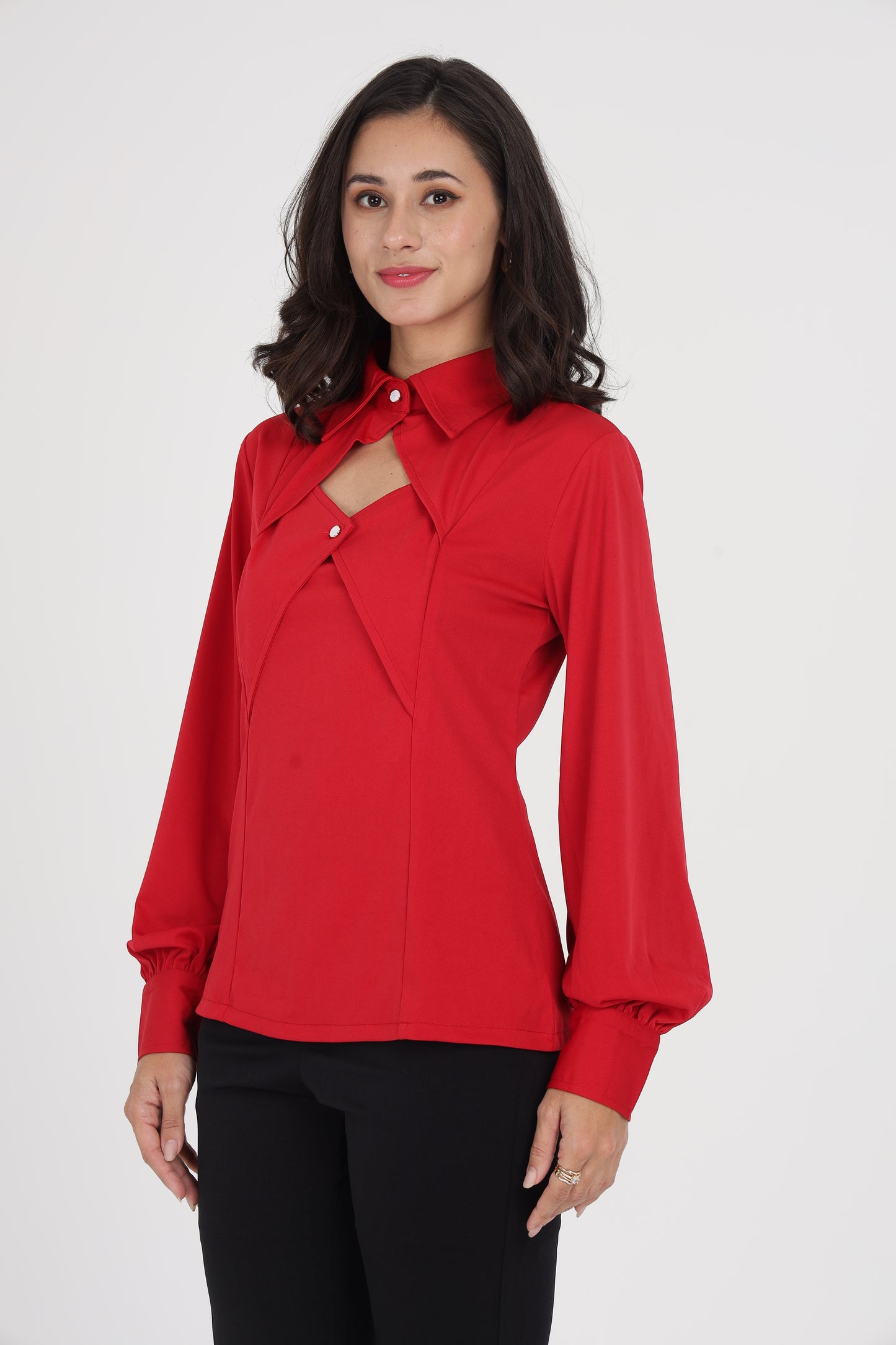 Red Two Collared Shirt