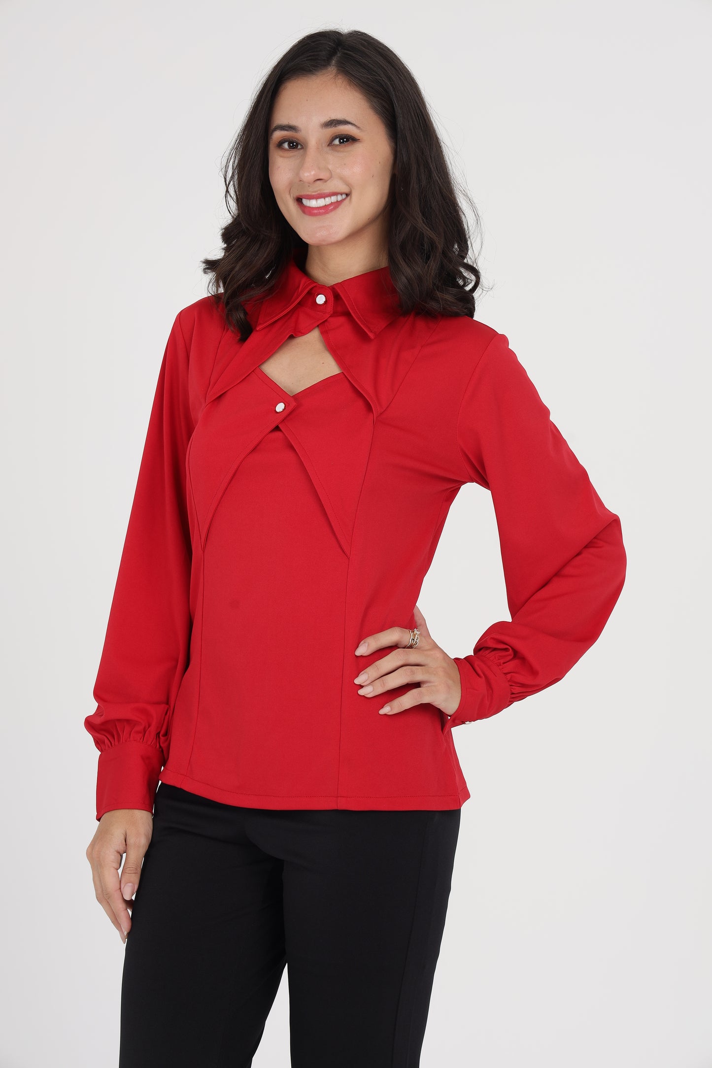 Red Two Collared Shirt