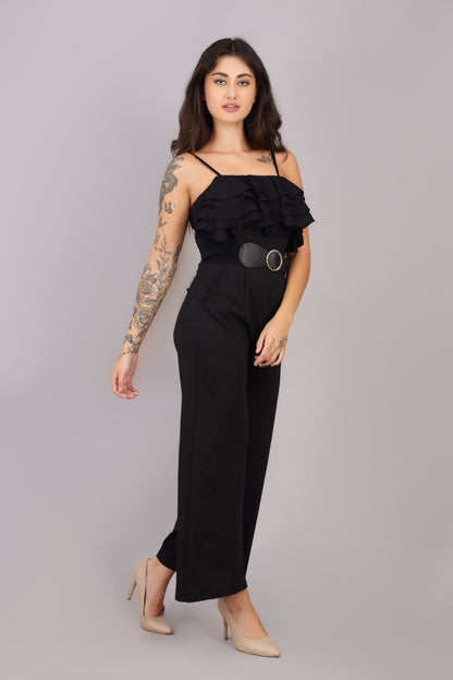 Black Frill Jumpsuit