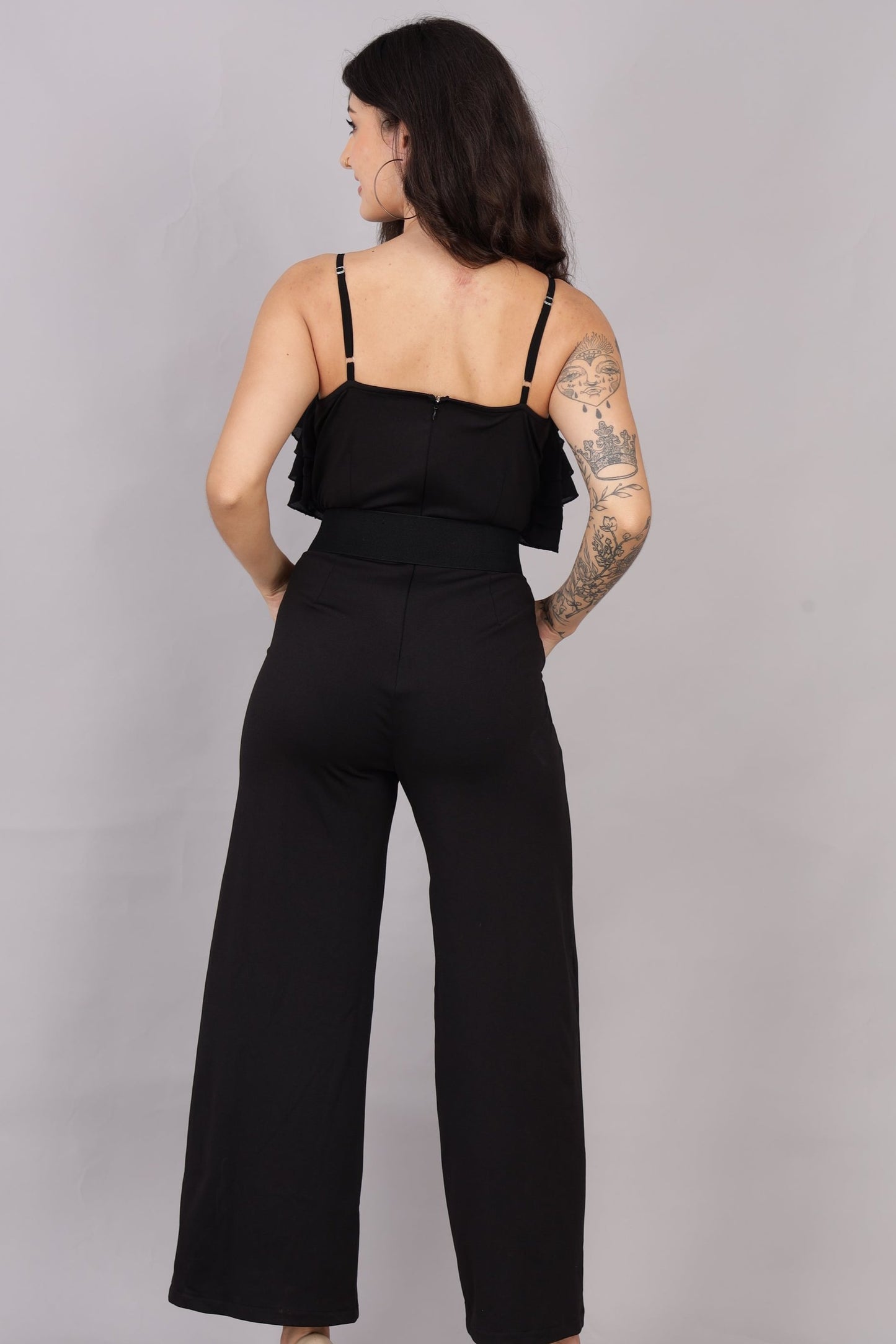 Black Frill Jumpsuit