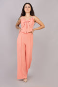 Peach Bow Co-ord Set
