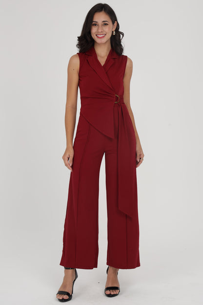 Chic Maroon Jumpsuit