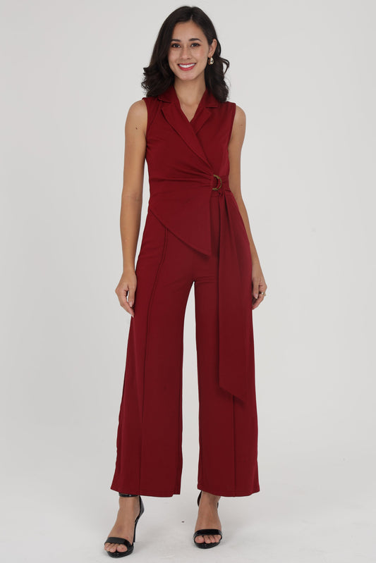 Chic Maroon Jumpsuit