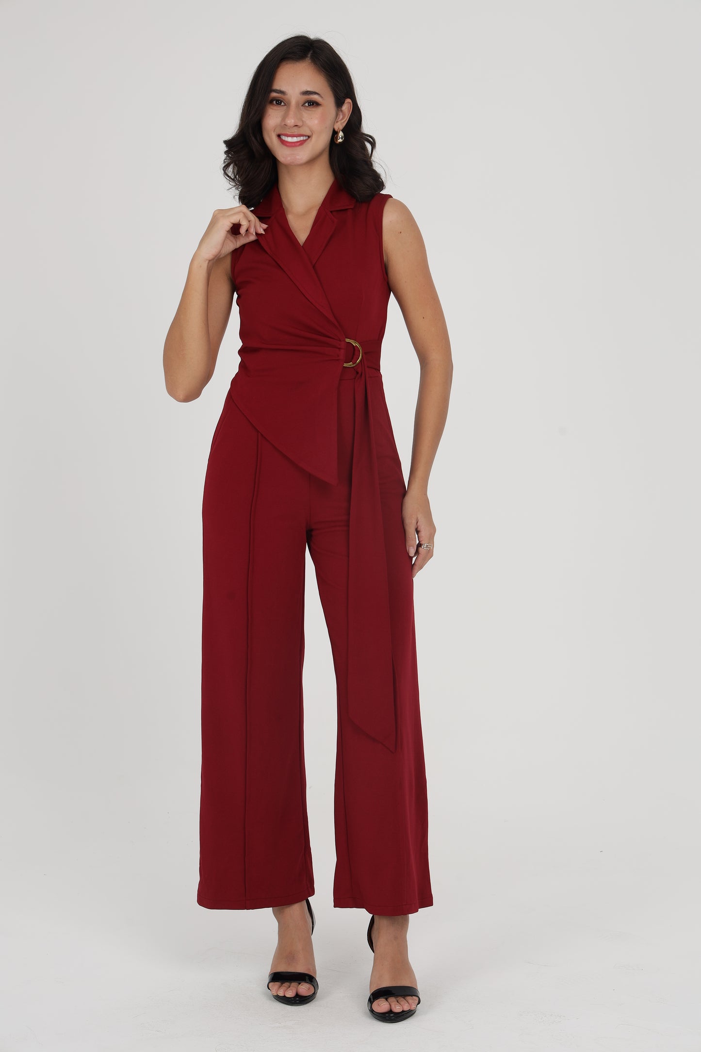 Chic Maroon Jumpsuit