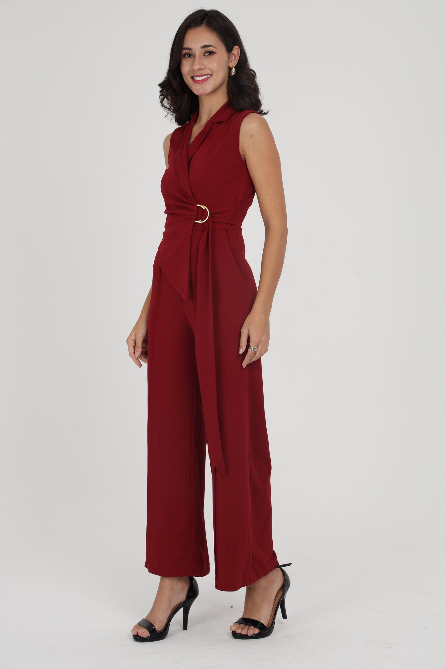 Chic Maroon Jumpsuit