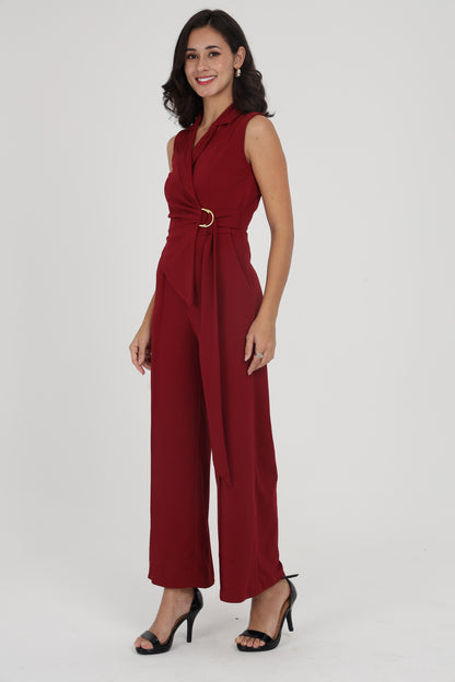 Chic Maroon Jumpsuit