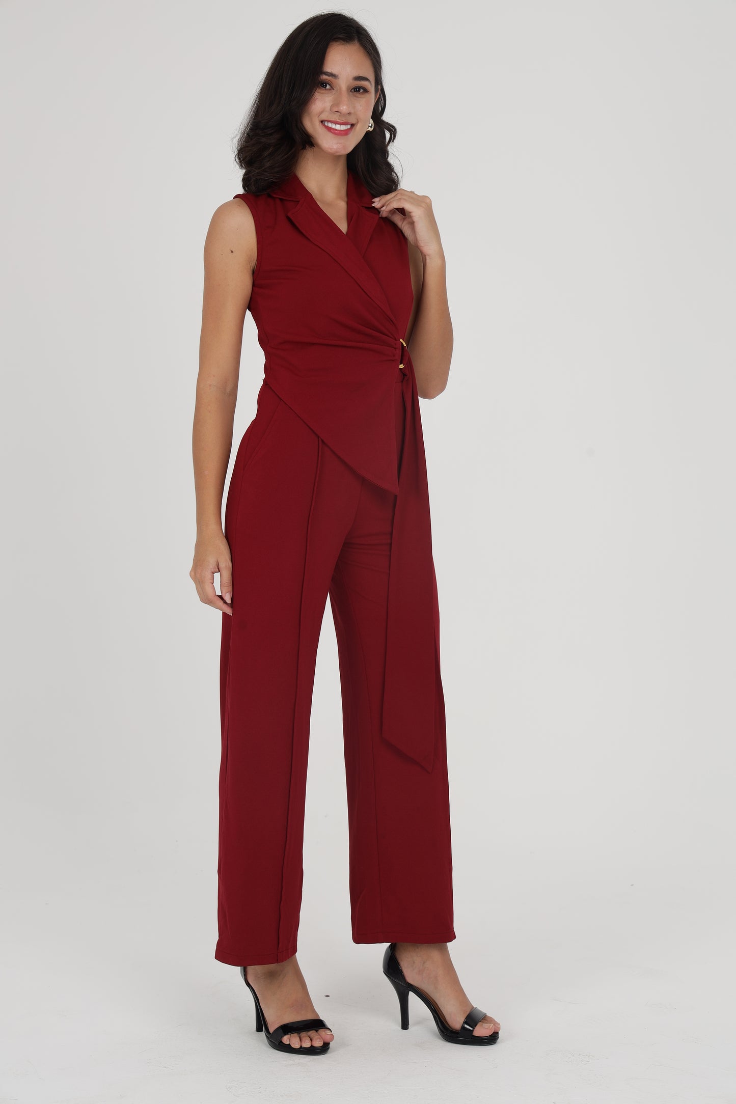 Chic Maroon Jumpsuit
