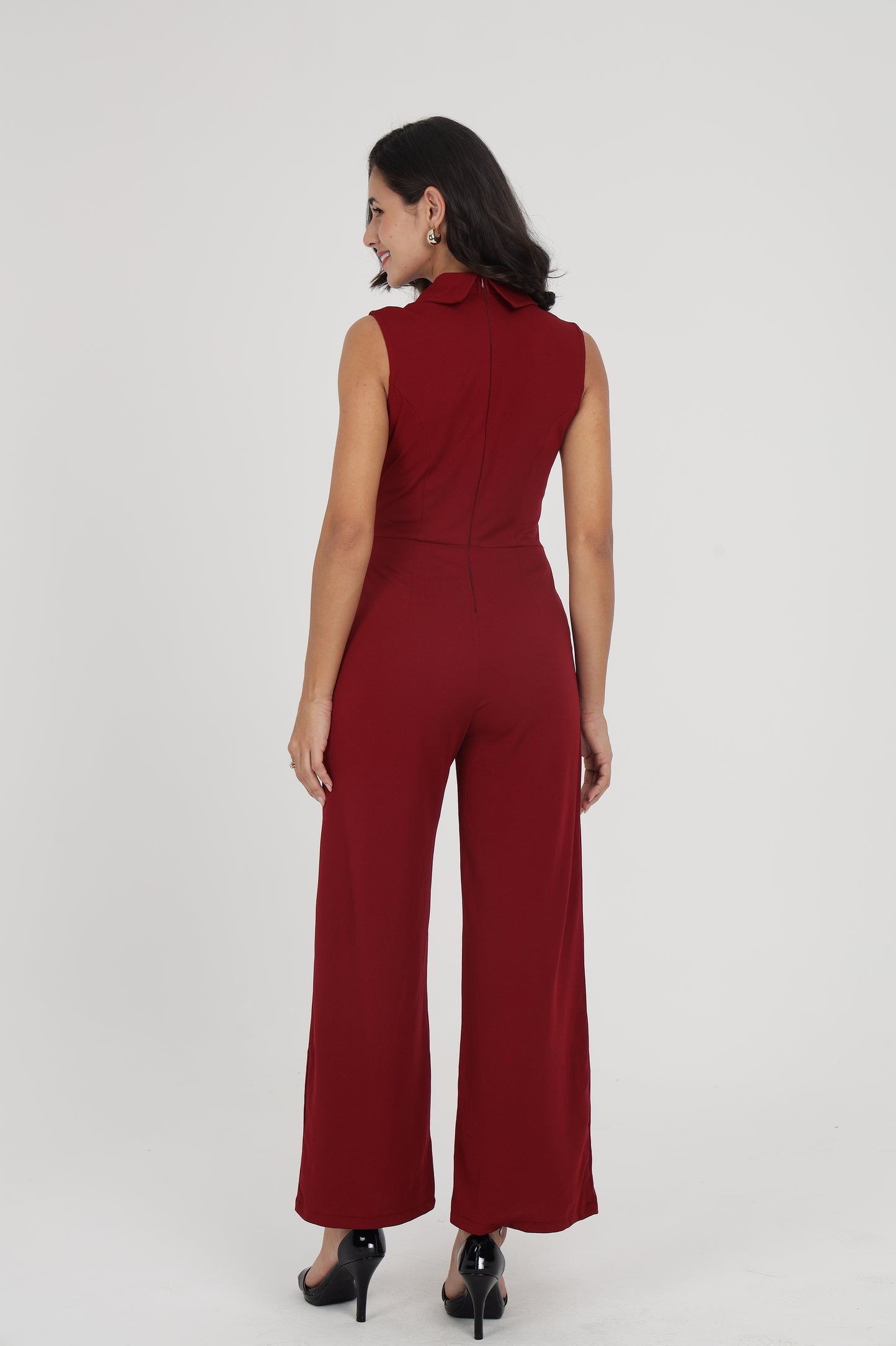 Chic Maroon Jumpsuit