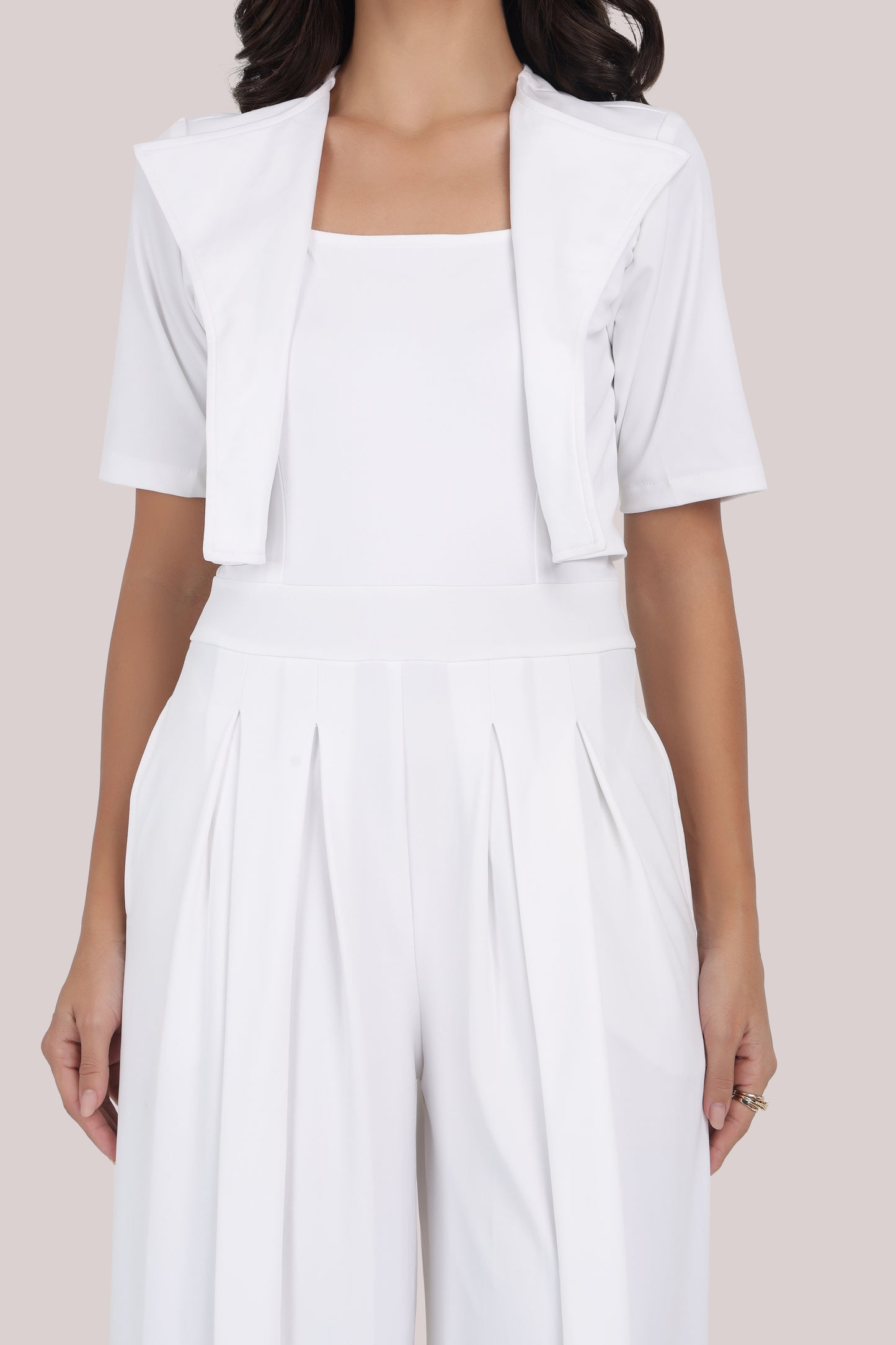 White Statement Jumpsuit