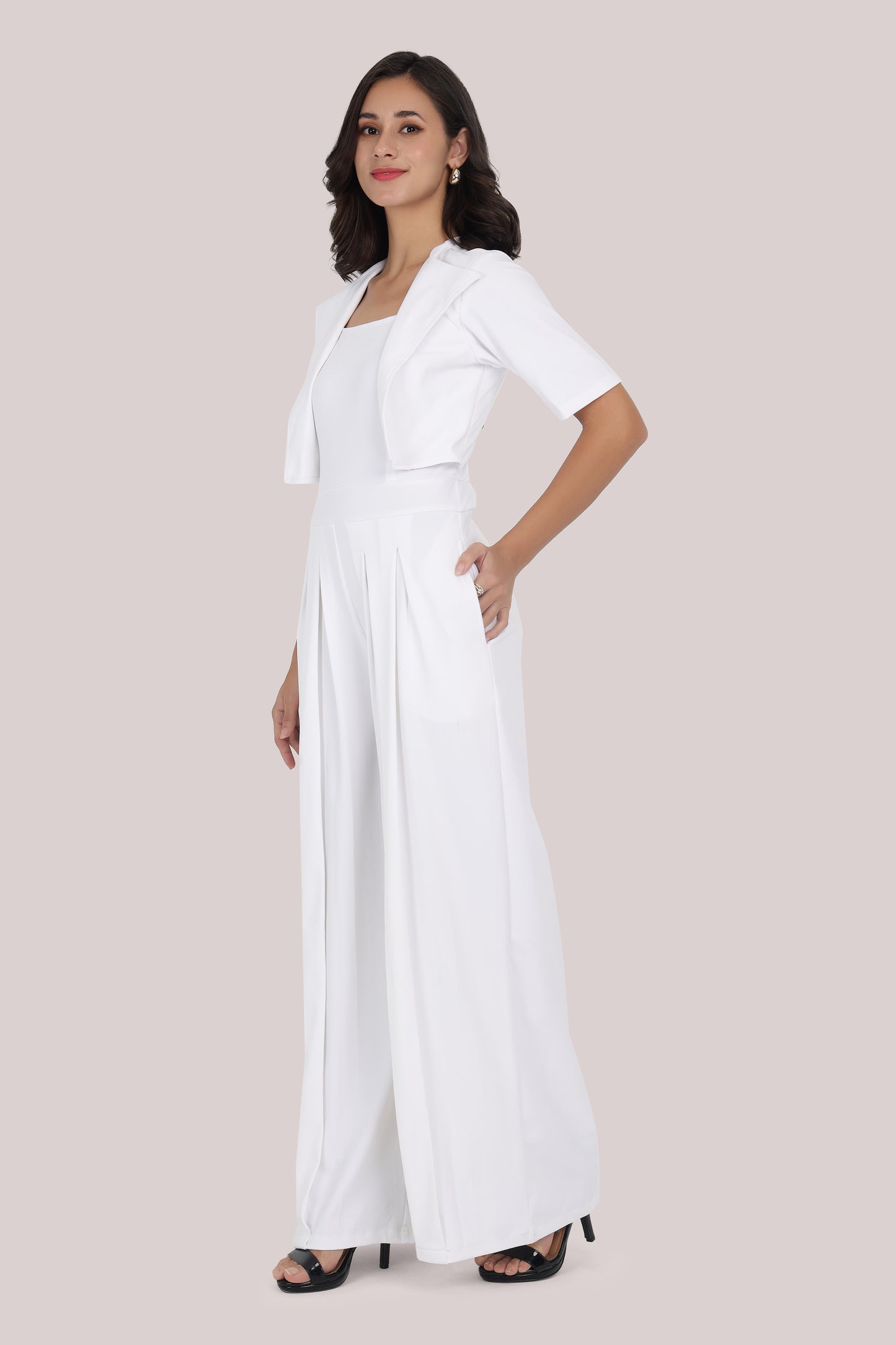 White Statement Jumpsuit