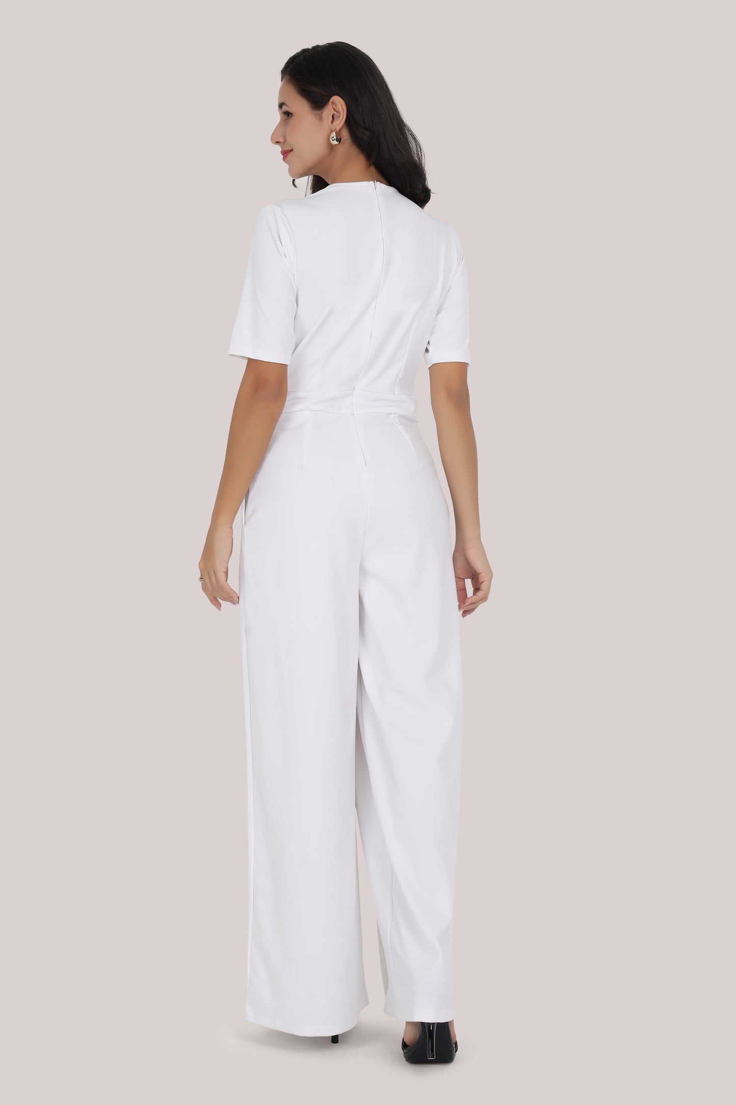 White Statement Jumpsuit